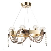 IQ3577 PANTHER ART DECO CHANDELIER WITH CRYSTAL