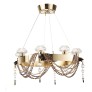 IQ3577 PANTHER ART DECO CHANDELIER WITH CRYSTAL