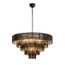 IQ3579 TRIHEDRON SMOKY 14-LIGHT CHANDELIER