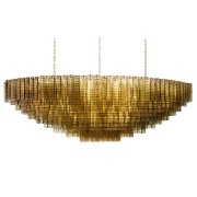 IQ3586 AN OUTSTANDING LARGE MURANO PIASTRE GLASS CHANDELIER