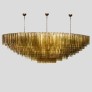 IQ3586 AN OUTSTANDING LARGE MURANO PIASTRE GLASS CHANDELIER