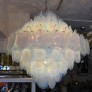 IQ3588 1960S VISTOSI OPALINE COLOUR DISC CHANDELIER