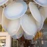 IQ3588 1960S VISTOSI OPALINE COLOUR DISC CHANDELIER