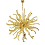 IQ3600 1980S SUN BURSTING SPUTNIK CHANDELIER