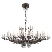 IQ3616 21ST CENTURY MORGANA BURNISHED BRASS AND NICKEL CHANDELIER BY PATRIZIA GARGANTI