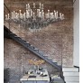 IQ3616 21ST CENTURY MORGANA BURNISHED BRASS AND NICKEL CHANDELIER BY PATRIZIA GARGANTI