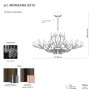 IQ3616 21ST CENTURY MORGANA BURNISHED BRASS AND NICKEL CHANDELIER BY PATRIZIA GARGANTI