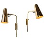 IQ3628 1950S PAAVO TYNELL MODEL BRASS WALL LIGHTS FOR TAITO, OY