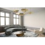 IQ3631 LARGE CONTEMPORARY BRASS SCULPTURAL CHANDELIER, HANDMADE IN SWEDEN