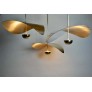 IQ3631 LARGE CONTEMPORARY BRASS SCULPTURAL CHANDELIER, HANDMADE IN SWEDEN