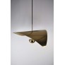 IQ3631 LARGE CONTEMPORARY BRASS SCULPTURAL CHANDELIER, HANDMADE IN SWEDEN