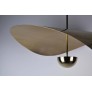 IQ3631 LARGE CONTEMPORARY BRASS SCULPTURAL CHANDELIER, HANDMADE IN SWEDEN