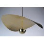 IQ3631 LARGE CONTEMPORARY BRASS SCULPTURAL CHANDELIER, HANDMADE IN SWEDEN