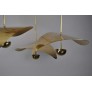 IQ3631 LARGE CONTEMPORARY BRASS SCULPTURAL CHANDELIER, HANDMADE IN SWEDEN