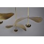 IQ3631 LARGE CONTEMPORARY BRASS SCULPTURAL CHANDELIER, HANDMADE IN SWEDEN