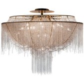 IQ3635 21ST CENTURY BURLESQUE CHAMPAGNE CEILING LAMP AND CRYSTALS BY PATRIZIA GARGANTI