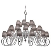 IQ3636 21ST CENTURY 1180 SILVER AND CRYSTALS CHANDELIER BY PATRIZIA GARGANTI