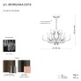 IQ3637 21ST CENTURY MORGANA BURNISHED BRASS AND NICKEL CHANDELIER BY PATRIZIA GARGANTI