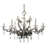 IQ3637 21ST CENTURY MORGANA BURNISHED BRASS AND NICKEL CHANDELIER BY PATRIZIA GARGANTI