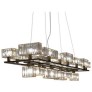 IQ3639 21ST CENTURY TUR CRYSTAL AND SATIN BRASS 7 LIGHTS WALL LAMP BY PATRIZIA GARGANTI