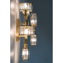 IQ3639 21ST CENTURY TUR CRYSTAL AND SATIN BRASS 7 LIGHTS WALL LAMP BY PATRIZIA GARGANTI