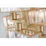 IQ3639 21ST CENTURY TUR CRYSTAL AND SATIN BRASS 7 LIGHTS WALL LAMP BY PATRIZIA GARGANTI