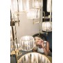 IQ3639 21ST CENTURY TUR CRYSTAL AND SATIN BRASS 7 LIGHTS WALL LAMP BY PATRIZIA GARGANTI