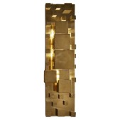 IQ3644 PAIR OF CUBIC BRASS SCONCES BY STUDIO GLUSTIN