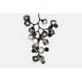 IQ3669 WELLES CENTRAL CHANDELIER BY DAVID ROCKWELL, SMOKED PURPLE & GRAY GLASS