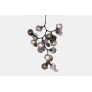 IQ3669 WELLES CENTRAL CHANDELIER BY DAVID ROCKWELL, SMOKED PURPLE & GRAY GLASS