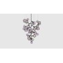 IQ3669 WELLES CENTRAL CHANDELIER BY DAVID ROCKWELL, SMOKED PURPLE & GRAY GLASS