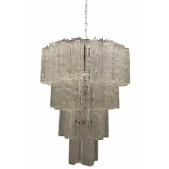 IQ3673 LARGE MIDCENTURY ITALIAN MURANO GLASS CHANDELIER