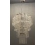 IQ3673 LARGE MIDCENTURY ITALIAN MURANO GLASS CHANDELIER