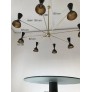 IQ3679 MID CENTURY STYLE BRASS CHANDELIER 8 ARMS MLP03