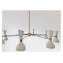 IQ3679 MID CENTURY STYLE BRASS CHANDELIER 8 ARMS MLP03