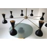 IQ3679 MID CENTURY STYLE BRASS CHANDELIER 8 ARMS MLP03