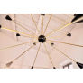 IQ3680 ITALIAN MID CENTURY STYLE BRASS SPUTNIK CHANDELIER, 24 LIGHTS