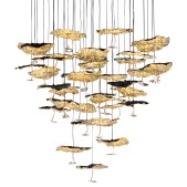 IQ3684 GOLD MOON CHANDELIER LED SUSPENSION LAMP