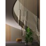 IQ3689 MODERN MINIMALIST RECTANGULAR LED STAIRCASE CHANDELIER