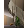 IQ3689 MODERN MINIMALIST RECTANGULAR LED STAIRCASE CHANDELIER