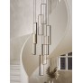 IQ3689 MODERN MINIMALIST RECTANGULAR LED STAIRCASE CHANDELIER