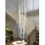 IQ3689 MODERN MINIMALIST RECTANGULAR LED STAIRCASE CHANDELIER