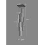 IQ3689 MODERN MINIMALIST RECTANGULAR LED STAIRCASE CHANDELIER