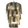 IQ3705 OVERSIZED MULTI-LAYERED MURANO SCAVO GLASS CHANDELIER