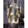 IQ3705 OVERSIZED MULTI-LAYERED MURANO SCAVO GLASS CHANDELIER