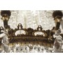 IQ3709 1920S CRYSTAL BRONZE EMPIRE CHANDELIER NYC PALACE HOTEL LOBBY