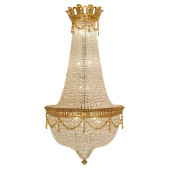 IQ3710 FRENCH 19TH CENTURY LOUIS XVI ST. BACCARAT CRYSTAL AND ORMOLU CHANDELIER