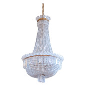 IQ3711 VERY FINE 19TH CENTURY FRENCH CUT BACCARAT STYLE LOUIS XV BASKET CHANDELIER