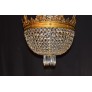 IQ3712 VERY FINE GILT BRONZE & CRYSTAL "BASKET" CHANDELIER BY BACCARAT