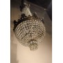 IQ3712 VERY FINE GILT BRONZE & CRYSTAL "BASKET" CHANDELIER BY BACCARAT